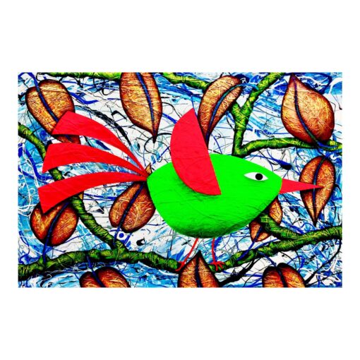 Quirky Green Bird