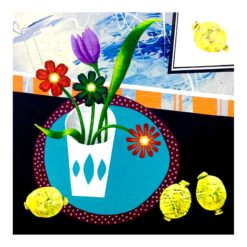 Lemons & Flowers In A Vase